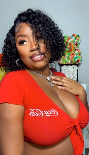 Image of 7”x5” Black Curly Closure Wig in 10”