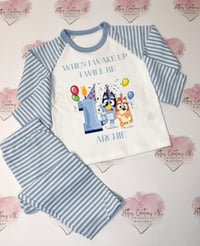 Blue stripe Bluey pyjamas 