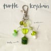 turtle green mushroom keychain  