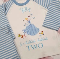 Image 2 of Girls Cinderella personalised pjs 