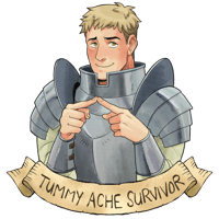 Image 3 of Dungeon Meshi Laios Tummy Ache Sticker