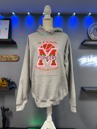 Image 2 of M-F youth basketball hoodie sport gray