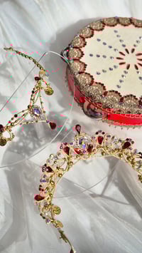 Image 1 of Two Piece Esmeralda Headpiece + Tambourine Set 