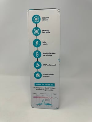 Image of UVBrite Go Bottle Self Cleaning & Water Purifying Bottle TT-B02 Black 18.6oz - Free Shipping