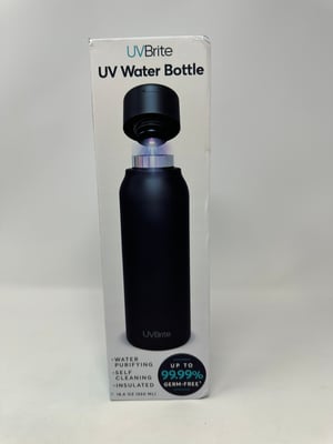 Image of UVBrite Go Bottle Self Cleaning & Water Purifying Bottle TT-B02 Black 18.6oz - Free Shipping