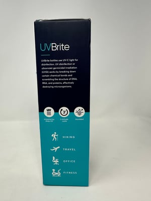 Image of UVBrite Go Bottle Self Cleaning & Water Purifying Bottle TT-B02 Black 18.6oz - Free Shipping