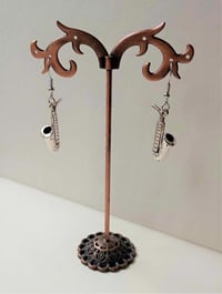 Image 5 of Silver Saxophone Charm Earrings