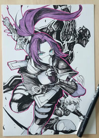 Image 2 of NEW ART SALE: Ling Ruby (eSoul) // Psylocke Team - Marvel Rivals Original Artwork 