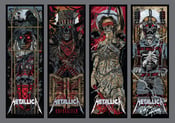 Image of METALLICA - PINBALL ART SERIES - 4 FOIL POSTER SET