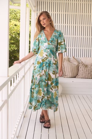 Image of Amaya Print Daphne Maxi Dress. By JAASE 