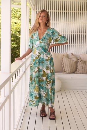 Image of Amaya Print Daphne Maxi Dress. By JAASE 