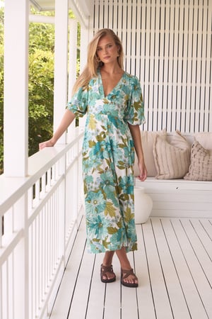 Image of Amaya Print Daphne Maxi Dress. By JAASE 