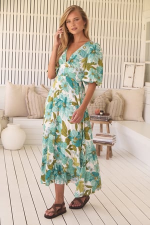 Image of Amaya Print Daphne Maxi Dress. By JAASE 