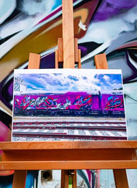 Image 1 of 'GRAFFITI ON THE TRAIN' PRINT