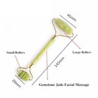 Image 2 of Double Head Natural Jade Facial Massage Beauty Rollers Skin Care Tools Health Gemstone Face Rollers 