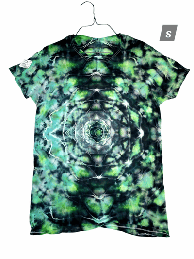 Image of Size S- mandela in greens and black 