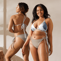 Image 4 of Whitecap Light Recycled String Bikini Top