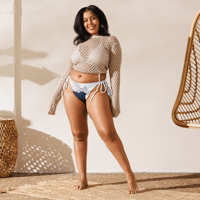 Image 9 of Whitecap Light Recycled String Bikini Bottom
