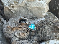 Image 4 of Aroura Opal Checkered Heart & Sleeping Beauty Heart Pendant