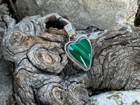 Image 2 of Malachite Heart Pendant