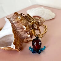 Image 1 of Cutie Pie Octopus and Pearl Carabiner Chain