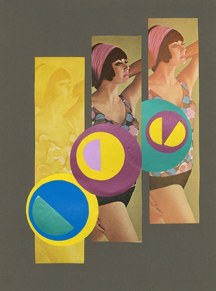 Image of Always a little bit left of center. - original collage