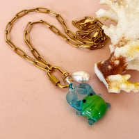 Image 6 of Crab and Pearl Carabiner Paperclip Chain - Gold or Stainless