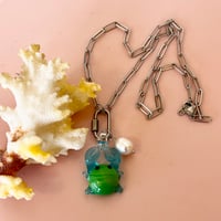 Image 7 of Crab and Pearl Carabiner Paperclip Chain - Gold or Stainless