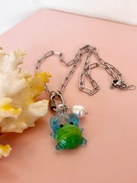 Image 10 of Crab and Pearl Carabiner Paperclip Chain - Gold or Stainless