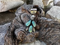 Image 4 of Triple Bamboo Mountain Stone Buffalo Feather Pendant