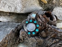 Image 3 of Sleeping Beauty / Buffalo Nickel Feather Pendant