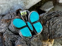 Image 2 of Turquoise Mountain Butterfly Pendant