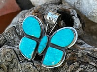 Image 3 of Turquoise Mountain Butterfly Pendant