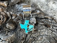 Image 2 of Kingman Turquoise Texas / Horse Head Pendant