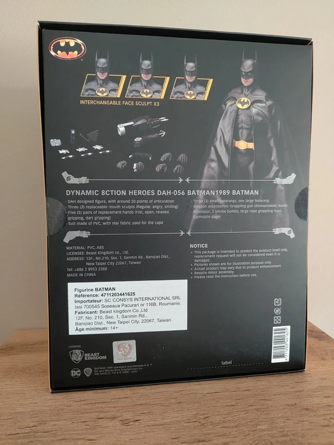 Figurine Batman 1989 DC comics DAH-056