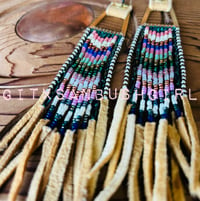 Image 2 of Leather:beaded fringe 