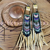 Image 1 of Leather:beaded fringe 