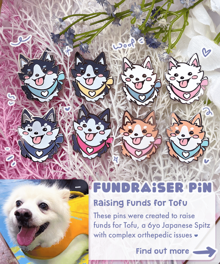 Doggo Fundraiser Pin (Spitz, Corgi, Husky, Border Collie) - Enamel Pin