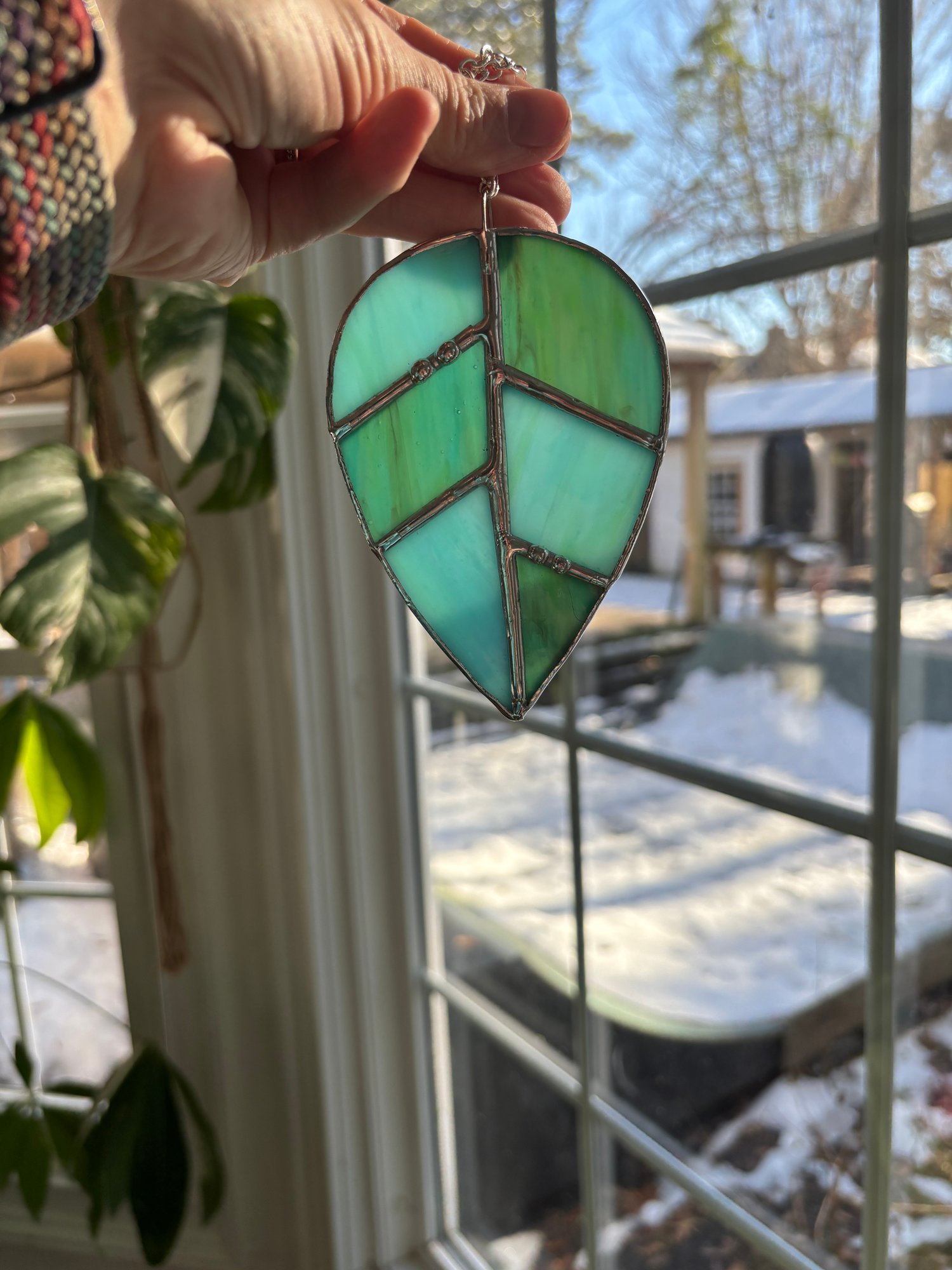 Image of Teal and Green Leaf