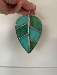 Image 1 of Teal and Green Leaf