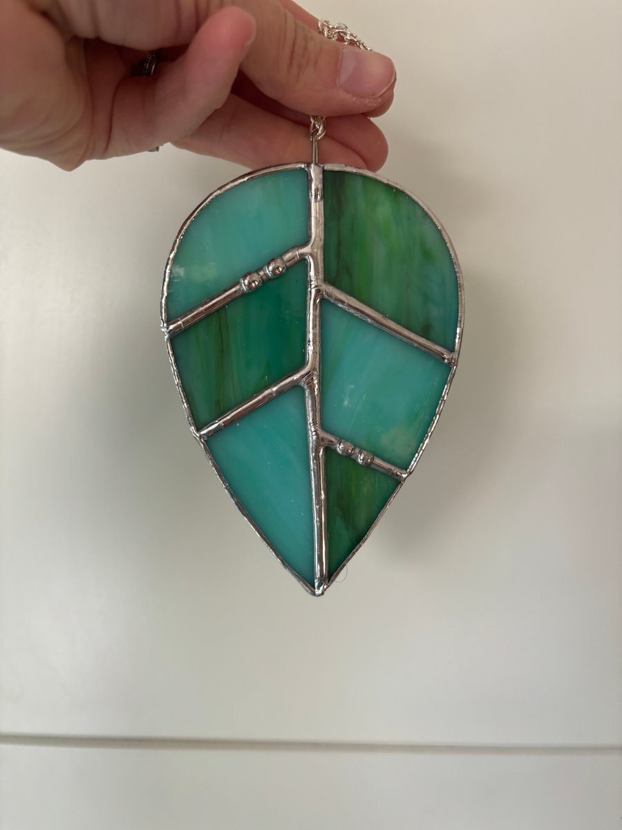 Image of Teal and Green Leaf