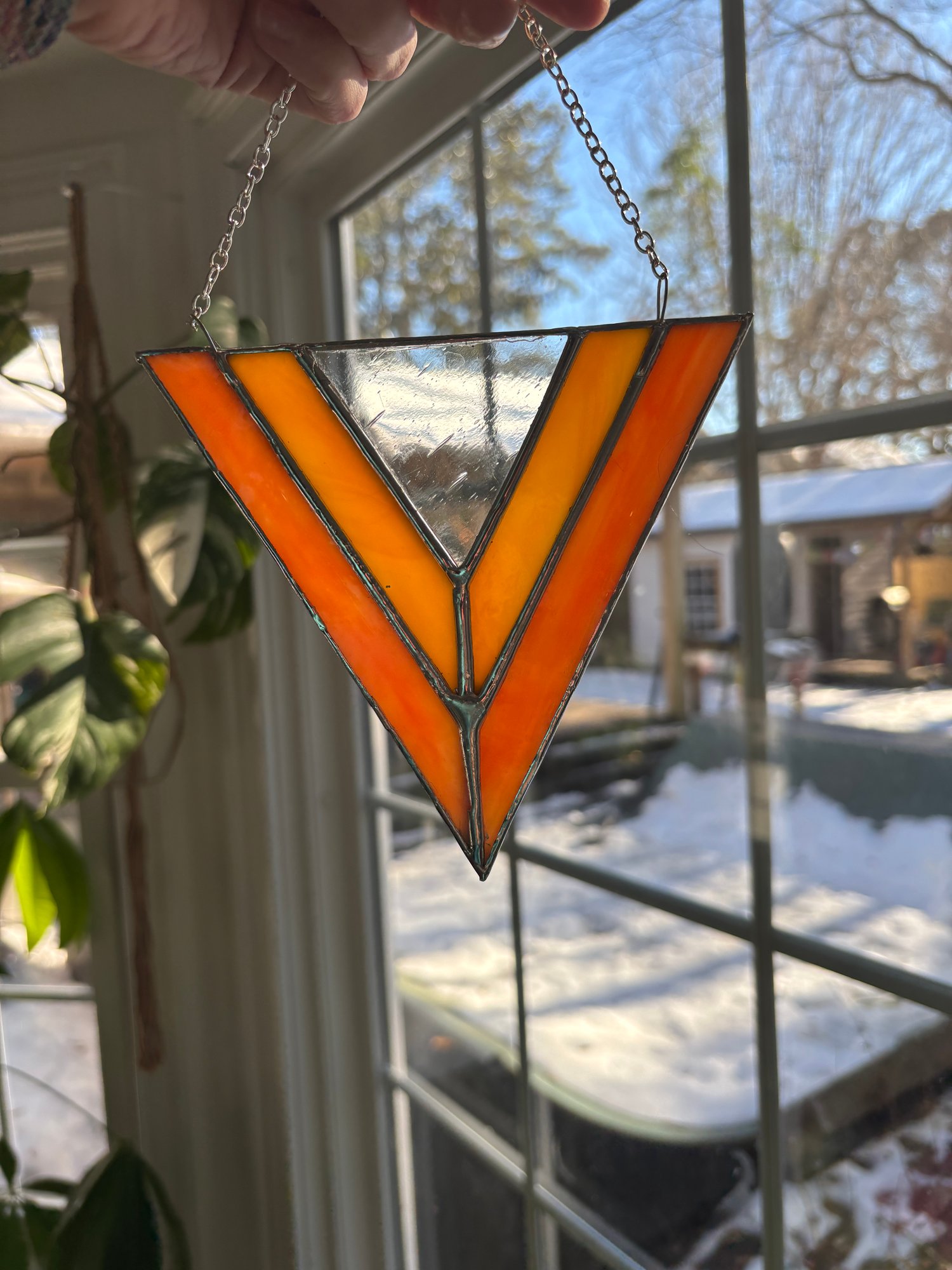 Image of Peach Boho Triangle