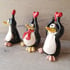 Valentine penguins. Heart up! Hand made pottery Image 5