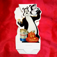 Image 3 of Hamm's Beer - Jack O'lantern Halloween Paper Mask with bar stool advertisement popup (1990s) 