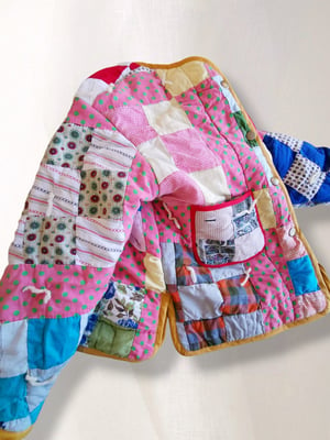 Image of Rainbow Patchwork Quilt Coat - 10 years