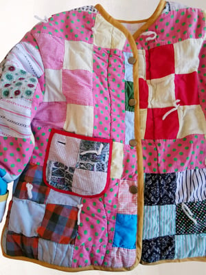 Image of Rainbow Patchwork Quilt Coat - 10 years