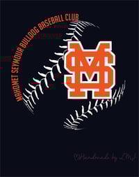 Image 1 of Bulldog Baseball Club Ball Logo on navy