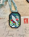 Rose Dove ~ giclée print in locket