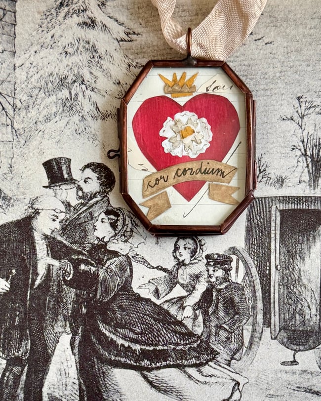 Cor cordium ~ giclée print in locket
