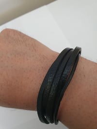 Image 5 of Men's Bracelet ANA Collection Fashion Jewelry Classic Black Multi-Layer Double